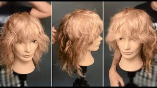 Shaggy Layered LobLong Bob Haircut Tutorial with Scissor amp Razor  Curtain Bangs Hairstyle [upl. by Itnahs224]