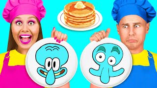 Pancake Art Challenge  Funny Kitchen Hacks by Fun Tun [upl. by Mattson513]