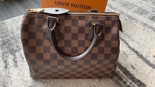 Louis Vuitton LV Speedy 25 Review amp What’s in my bag [upl. by Haraf]