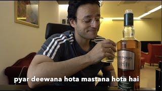 100 PIPERS 8 YEAR WHISKEY REVIEW in HINDI [upl. by Ilegna]