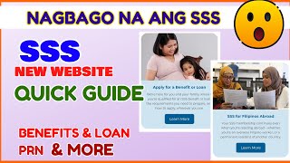 Paano Gamitin ang Bagong SSS Website  SSS NEW Website  SSS Website Tutorial [upl. by Maier]