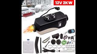 2Kw diesel Air heater Upgrade for camper van Unbox remote start Kit From Maxspeedingrods [upl. by Eidnahs]