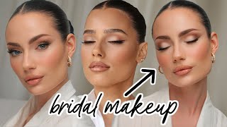 THE PERFECT BRIDAL MAKEUP 🤍 tips and tricks from a pro makeup artist [upl. by Sekoorb]