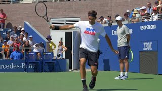 Roger Federer Backhand Slow Motion  ATP Tennis One Handed Backhand Technique [upl. by Nylloh]