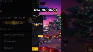 BROTHER VOICE 🥰🥰freefire trending shorts [upl. by Schnabel904]