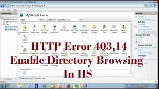 Enable Directory Browsing In IIS HTTP Error 40314The Web server is configured to not list [upl. by Ardnoyek902]