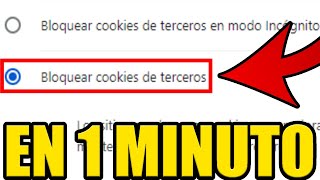 como DESACTIVAR COOKIES de GOOGLE CHROME PC [upl. by Edmondo]