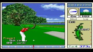 타누사마SFCSNES 페블 비치의 파도 SNES GAME Pebble Beach Golf Links ペブルビーチの波涛 1992 [upl. by Slohcin860]