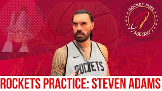 Houston Rockets Practice Steven Adams Talks Mentality about Starting or not [upl. by Primalia]