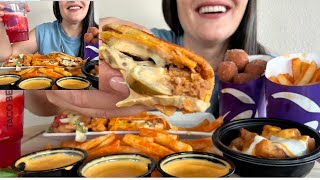 TACO BELL CHEESY GORDITA CRUNCHCHALUPA SUPREMENACHO CHEESE DORITOS MUKBANG ASMR Eating Sounds [upl. by Kylie]