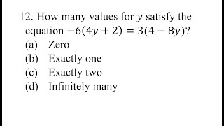 12 How many values for y satisfy the equation 64y2348y [upl. by Relyat]