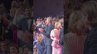 George Clooney amp Brad Pitt Hug After 5Minute Ovation for ‘Wolfs’ at Venice Film Festival [upl. by Gilson]