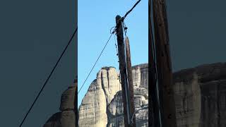 Meteora Monastery on the Rocks 🇬🇷 shorts beautiful nature shortvideos [upl. by Eicart]