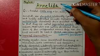 Phylum Annelida characters and classification explain [upl. by Salzhauer]