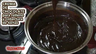 CREMA DE CHOCOLATE para rellenos y coberturas de tortas [upl. by Olenta280]