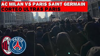 Corteo Ultras Paris In Milano  Ac Milan vs Paris Saint Germain  07112023 [upl. by Christabel]