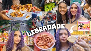 FOMOS NA LIBERDADE como é a feirinha comidas doces bebidas  Role de bike e vôlei no Ibirapuera💜 [upl. by Asseniv]