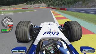 Assetto Corsa  WilliamsBMW FW26  Juan Pablo Montoya  Hotlap at SpaFrancorchamps 141059 [upl. by Irrol]