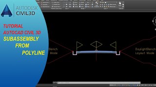 Autocad Civil 3D Membuat Subassembly Dari Polyline UDitch [upl. by Eanel]