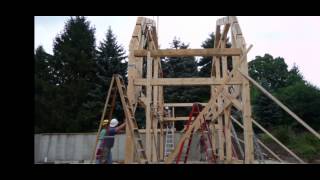 Raising a Gambrel Timber Frame [upl. by Hester]