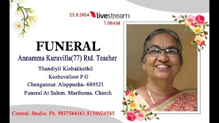 Funeral Of Annamma Kuruvilla77 Rtd Teacher [upl. by Anwahsat]