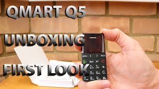 QMART Q5 Ultra Slim Card Phone  Unboxing and First Look [upl. by Adnaw383]