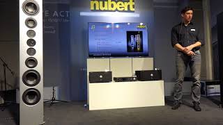 High End Munich 2018  Nubert Nuvero 170  Nubert nuPower A  Nubert nuControl 2 [upl. by Nosille]