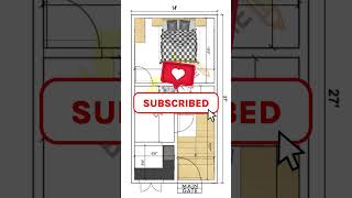 14 x 27 house plan  14 x 27 ghar ka naksha  1 bhk plan  14 x 27  shortvideo home shorts song [upl. by Neve447]