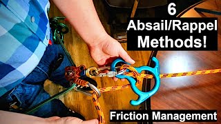 6 ABSAILRAPPEL Methods amp FRICTION MANAGEMENT Techniques for FIGURE 8 Descender [upl. by Leesen]