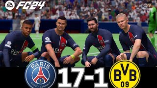 WHAT HAPPEN IF MESSI RONALDO MBAPPE NEYMAR PLAY TOGETHER ON PSG VS DORTMUND [upl. by Bancroft]