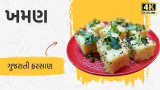 ખમણ  Khaman Recipe  khaman banavavani rit [upl. by Currey377]