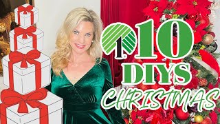 🎄10 DIY DOLLAR TREE CHRISTMAS DECOR CRAFTS GIFT WRAPI Love Christmas ep 28 Olivias Romantic Home [upl. by Stonwin]