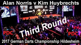 2017 German Darts Championship Hildesheim Alan Norris v Kim Huybrechts  Third Round [upl. by Nnylcaj663]