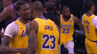 LBJ GOT IN THE FACE OF CAM REDDISH amp TALKED CRAZY quotI TOLD U DAWG REMEMBERquot [upl. by Beaner]