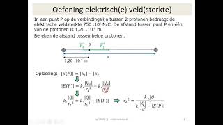 elektriciteit  oefening elektrisch veld  veldsterkte [upl. by Rachael]