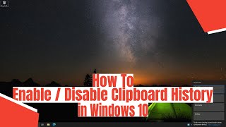 How To Enable  Disable Clipboard History in Windows 10 [upl. by Adabelle]