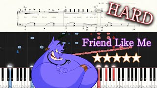 Aladdin  Friend Like Me  Hard Piano Tutorial  Sheets Piano Arrangement [upl. by Riorsson]