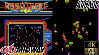 Robotron 2084 Arcade  Midway 1982  4k Gameplay [upl. by Epoh]