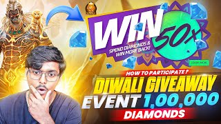 50x Diamond Event l Diwali Free Diamonds Event l FF 50x Diamond Event l Diwali Free Rewards 2024 [upl. by Nnav701]