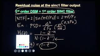 POSTECH LEC27A2017  Residual output quantization noise of 1st order delta sigma modulator [upl. by Ettevahs563]