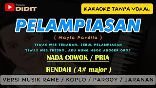 PELAMPIASAN karaoke nada PRIA  nada RENDAH COWOK  Nayla Fardila  versi Koplo Pargoy Jaranan [upl. by Sebastian]