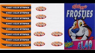 Whats In The Box  2003 Kelloggs Frosties Cereal Earn Your Stripes Stickers amp Advert [upl. by Idnym]