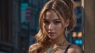 Corset show in Barcelona  4K AI Lookbook  AI Beauty and Art [upl. by Fons225]