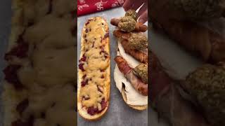 Christmas loaded baguette using the Pigs in Blankets Cheddar Cheese🧀 [upl. by Leitnahs6]