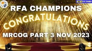 MRCOG 3 NOV 2023 CONGRATULATIONS AND CELEBRATIONS [upl. by Licha]