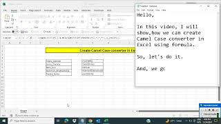 Create Camel Case converter in Excel using formula [upl. by Cul143]