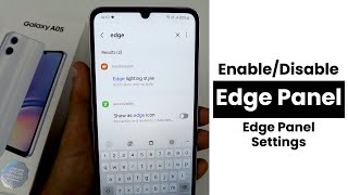 EnableDisable Edge Panel In Samsung A05  Edge Panel Settings [upl. by Lipcombe]