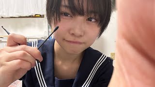 ASMR SR3D 指耳かき、オイルマッサージの音 ear cleaning massage [upl. by Helprin]