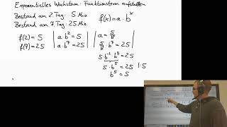 Exponentielles Wachstum Funktionsterm aufstellen [upl. by Apul]