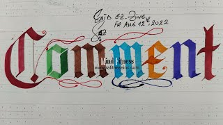 Comment On Mind Fitness Channel In Gothic Alphabet Calligraphy Blackletter Font CalligZine [upl. by Chancellor]